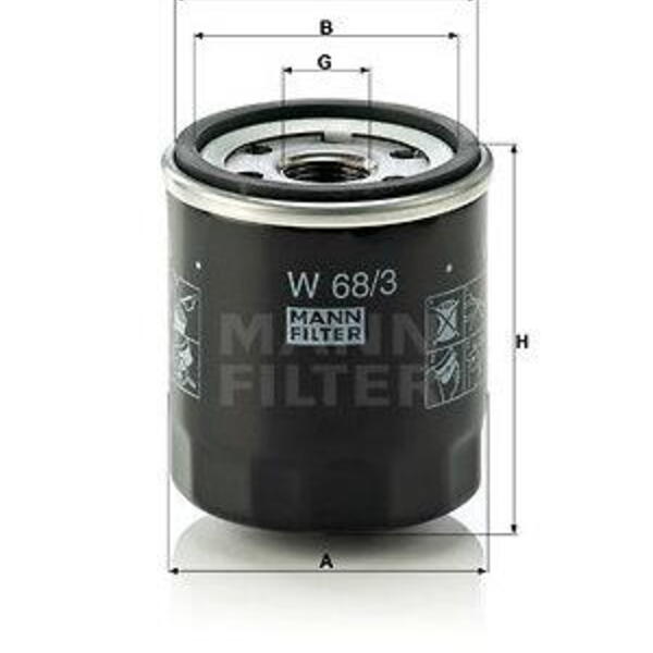 Olejový filtr MANN-FILTER W 68/3