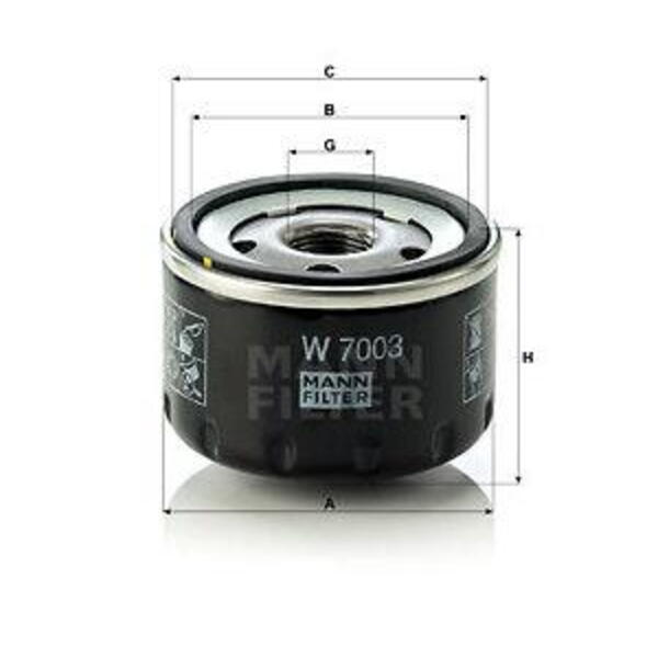 Olejový filtr MANN-FILTER W 7003
