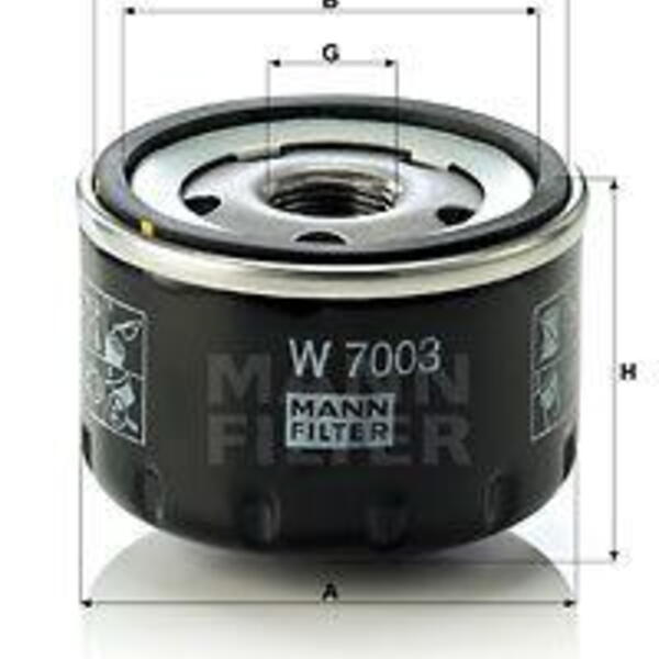 Olejový filtr MANN-FILTER W 7003