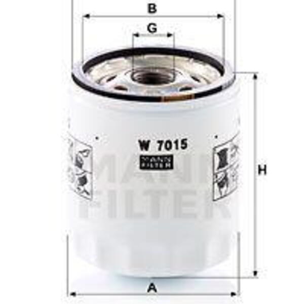 Olejový filtr MANN-FILTER W 7015