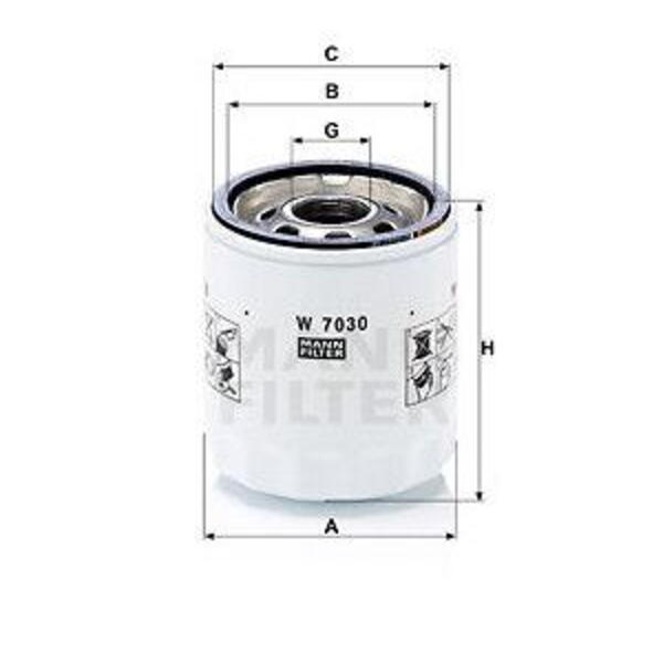 Olejový filtr MANN-FILTER W 7030