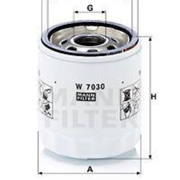 Olejový filtr MANN-FILTER W 7030 W 7030