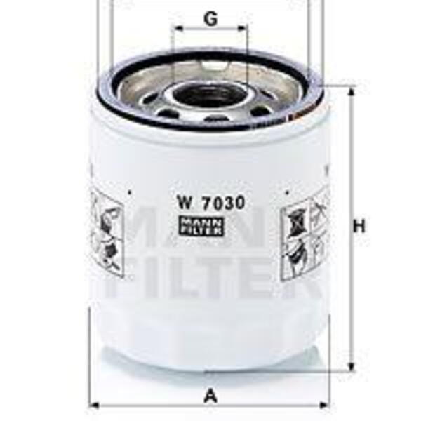 Olejový filtr MANN-FILTER W 7030