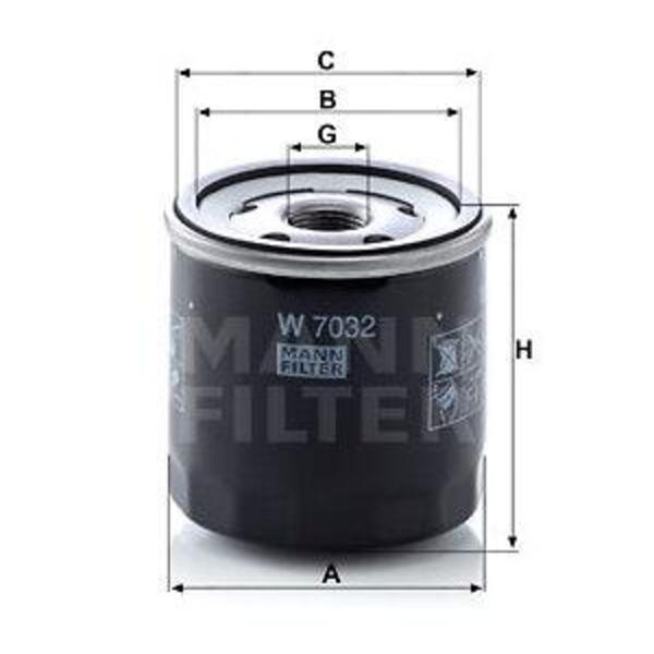Olejový filtr MANN-FILTER W 7032