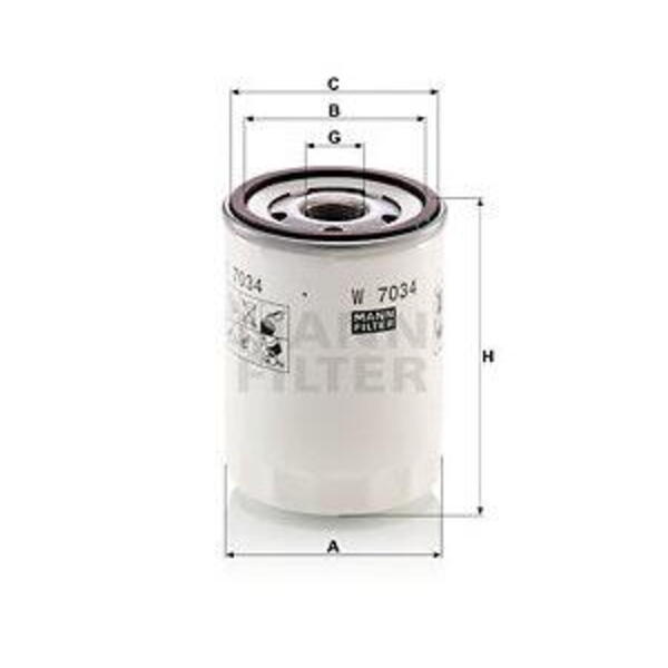 Olejový filtr MANN-FILTER W 7034