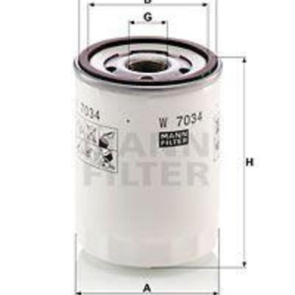 Olejový filtr MANN-FILTER W 7034