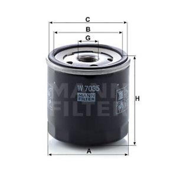Olejový filtr MANN-FILTER W 7035