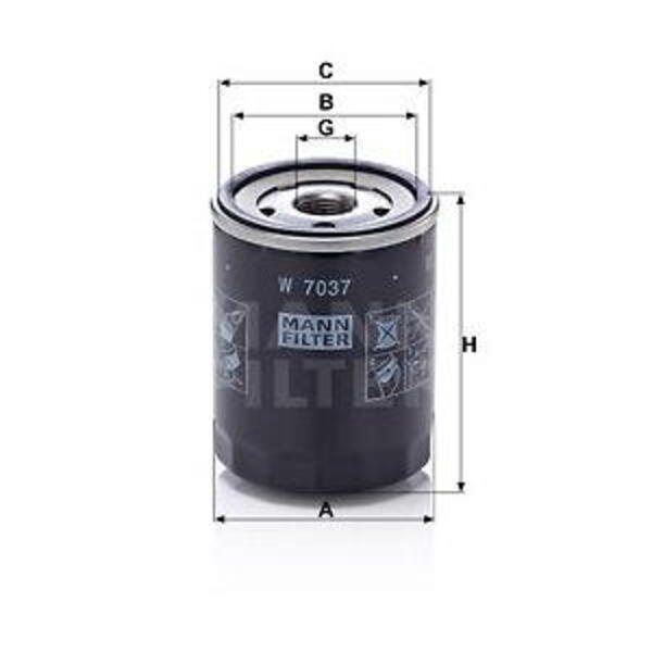 Olejový filtr MANN-FILTER W 7037