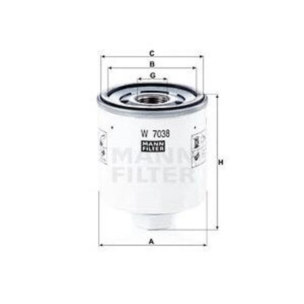 Olejový filtr MANN-FILTER W 7038