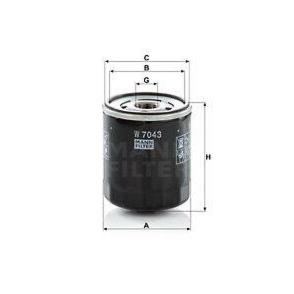 Olejový filtr MANN-FILTER W 7043