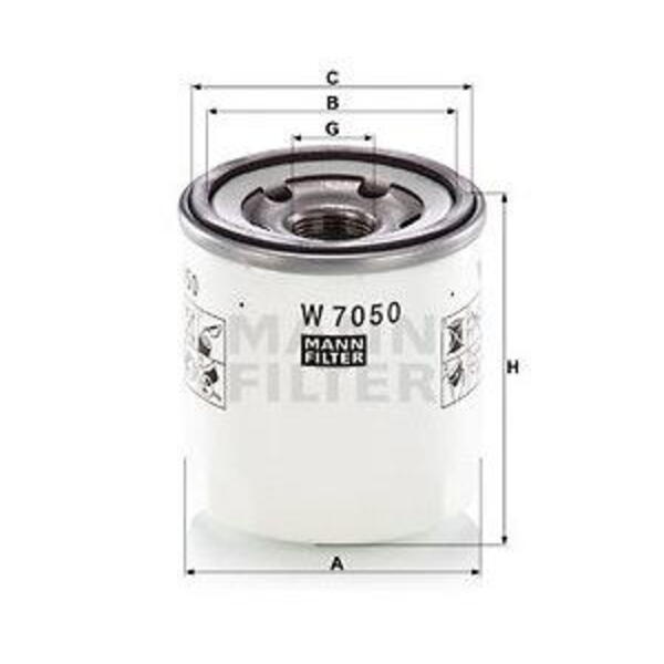 Olejový filtr MANN-FILTER W 7050
