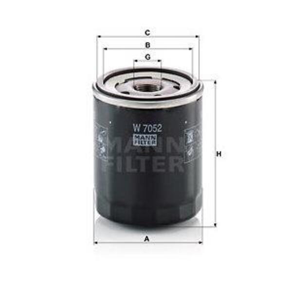 Olejový filtr MANN-FILTER W 7052