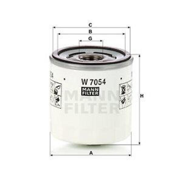 Olejový filtr MANN-FILTER W 7054