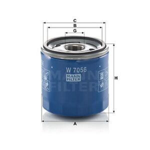 Olejový filtr MANN-FILTER W 7056