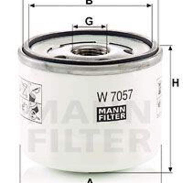 Olejový filtr MANN-FILTER W 7057