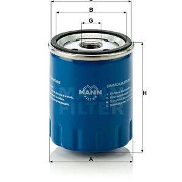 Olejový filtr MANN-FILTER W 712/15
