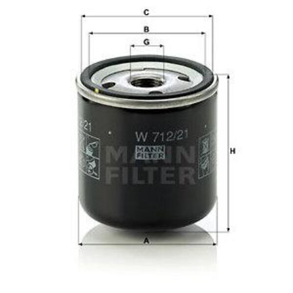Olejový filtr MANN-FILTER W 712/21