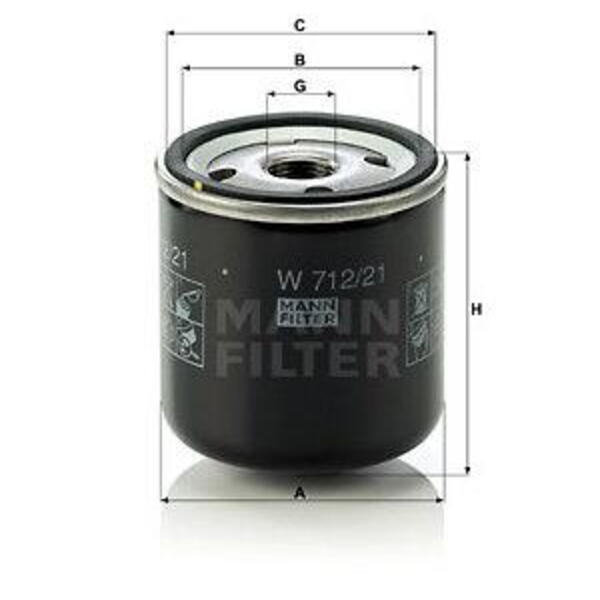 Olejový filtr MANN-FILTER W 712/21