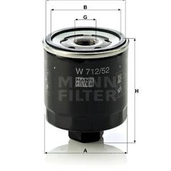 Olejový filtr MANN-FILTER W 712/52