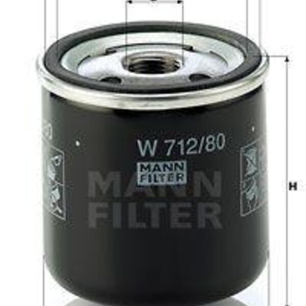 Olejový filtr MANN-FILTER W 712/80