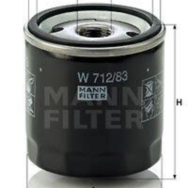 Olejový filtr MANN-FILTER W 712/83