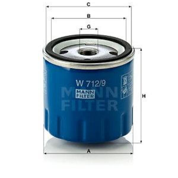 Olejový filtr MANN-FILTER W 712/9