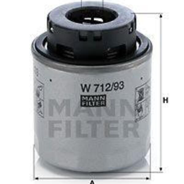 Olejový filtr MANN-FILTER W 712/93