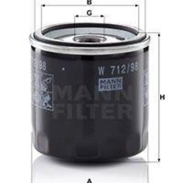 Olejový filtr MANN-FILTER W 712/98