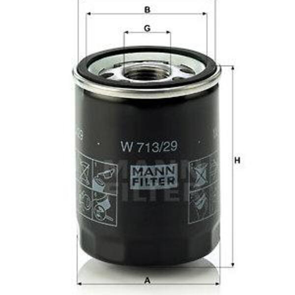 Olejový filtr MANN-FILTER W 713/29