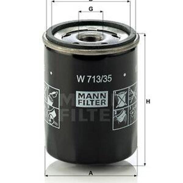 Olejový filtr MANN-FILTER W 713/35