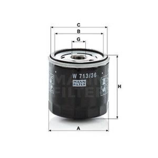 Olejový filtr MANN-FILTER W 713/36