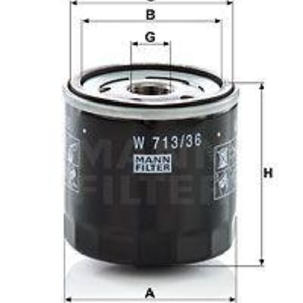 Olejový filtr MANN-FILTER W 713/36
