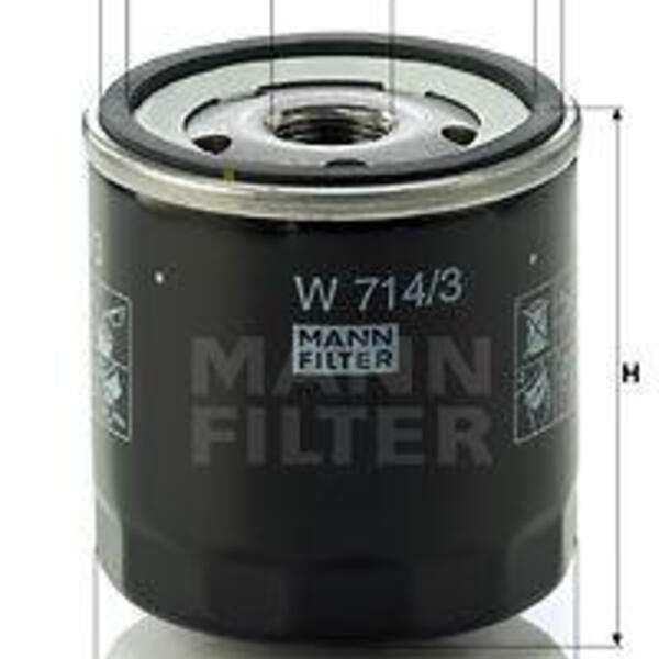 Olejový filtr MANN-FILTER W 714/3