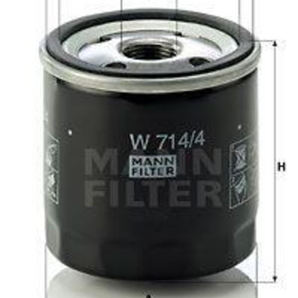 Olejový filtr MANN-FILTER W 714/4 W 714/4