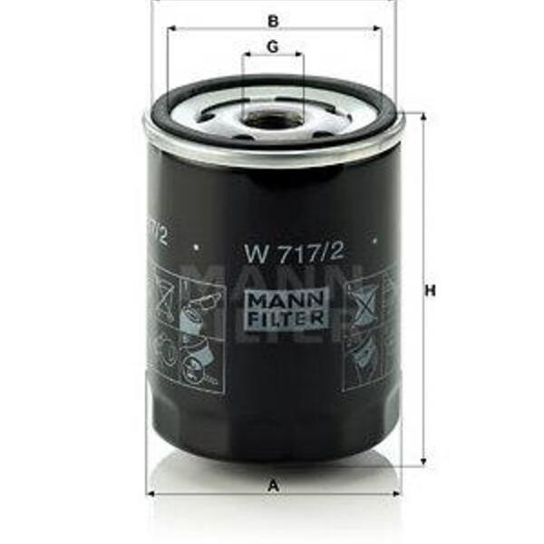Olejový filtr MANN-FILTER W 717/2