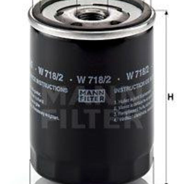 Olejový filtr MANN-FILTER W 718/2