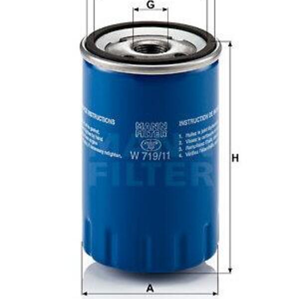 Olejový filtr MANN-FILTER W 719/11