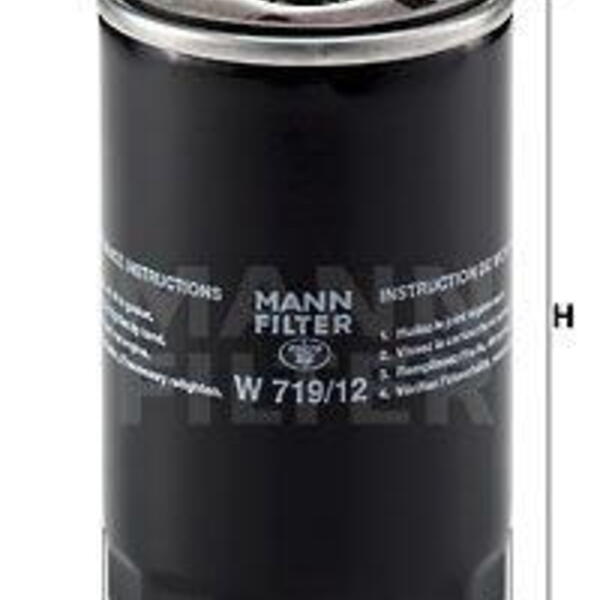 Olejový filtr MANN-FILTER W 719/12 W 719/12
