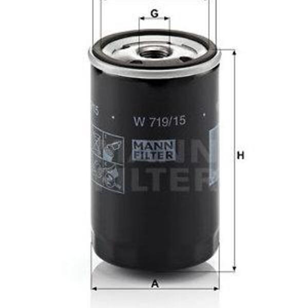 Olejový filtr MANN-FILTER W 719/15