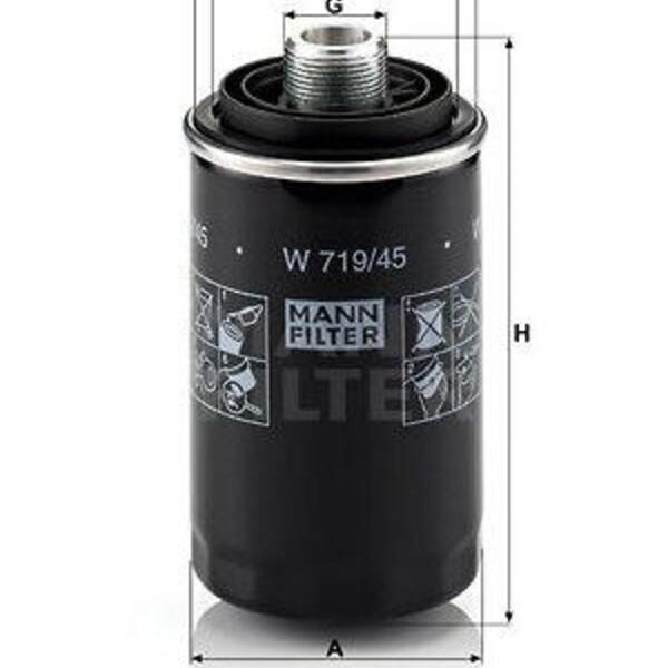 Olejový filtr MANN-FILTER W 719/45