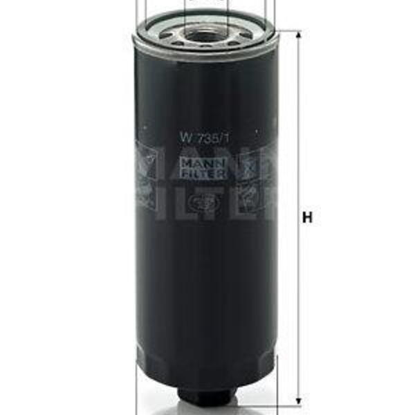 Olejový filtr MANN-FILTER W 735/1