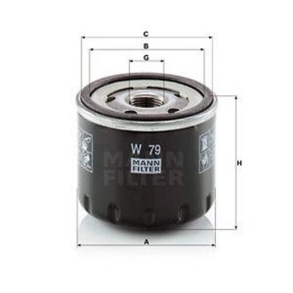 Olejový filtr MANN-FILTER W 79