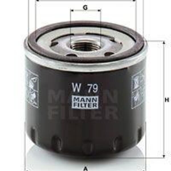 Olejový filtr MANN-FILTER W 79