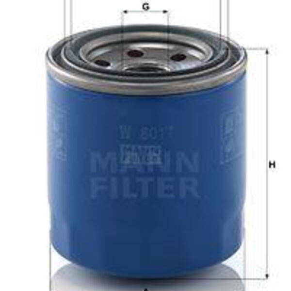 Olejový filtr MANN-FILTER W 8017