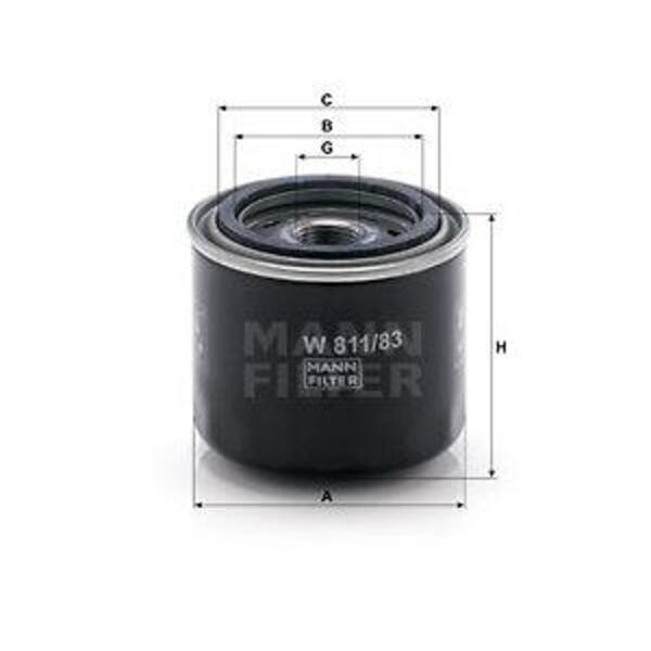 Olejový filtr MANN-FILTER W 811/83