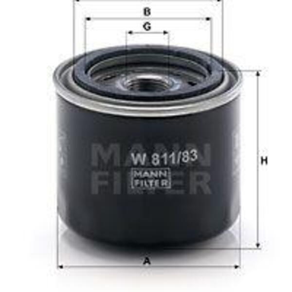 Olejový filtr MANN-FILTER W 811/83