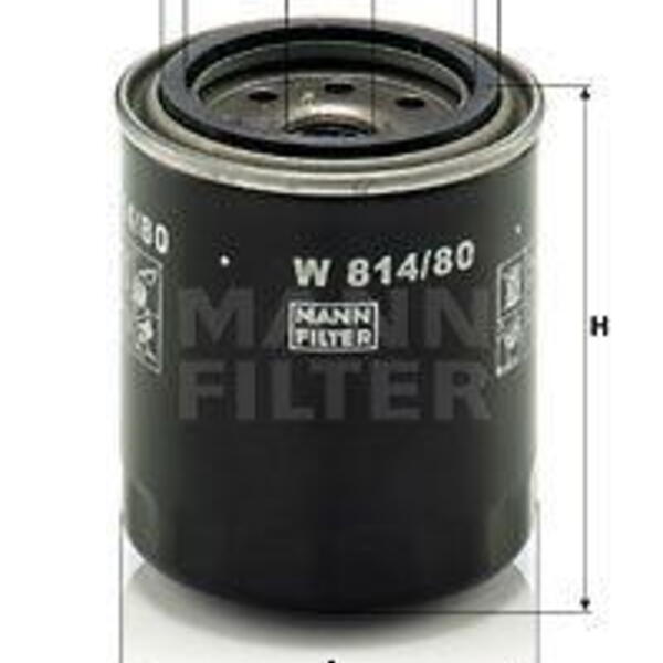 Olejový filtr MANN-FILTER W 814/80