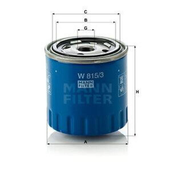 Olejový filtr MANN-FILTER W 815/3