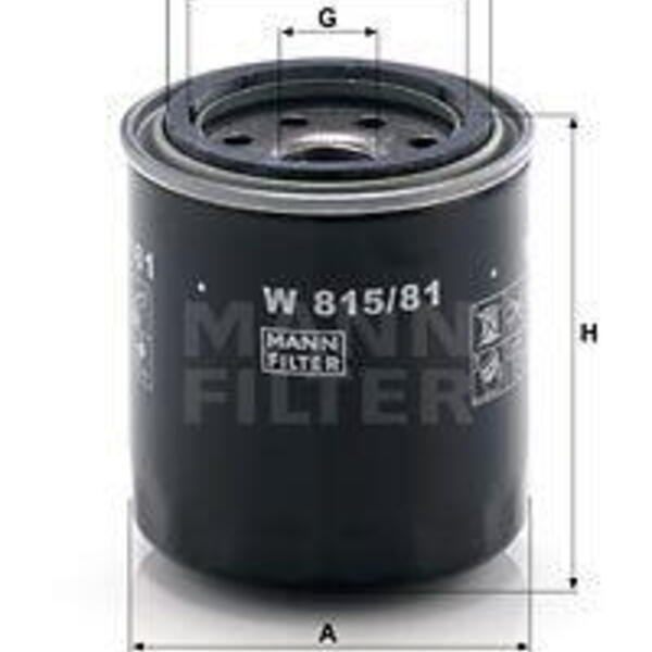 Olejový filtr MANN-FILTER W 815/81 W 815/81