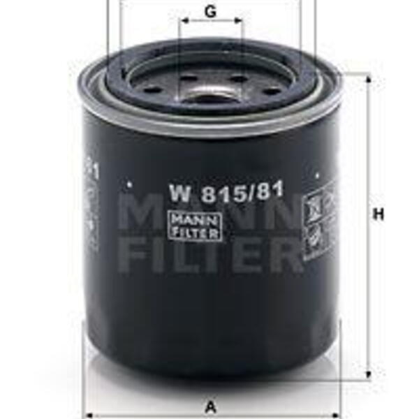 Olejový filtr MANN-FILTER W 815/81